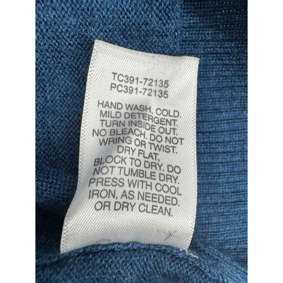 Pendleton Turtleneck Sweater Women's Medium Blue Long Sleeve 100% Merino Wool - Picture 11 of 12